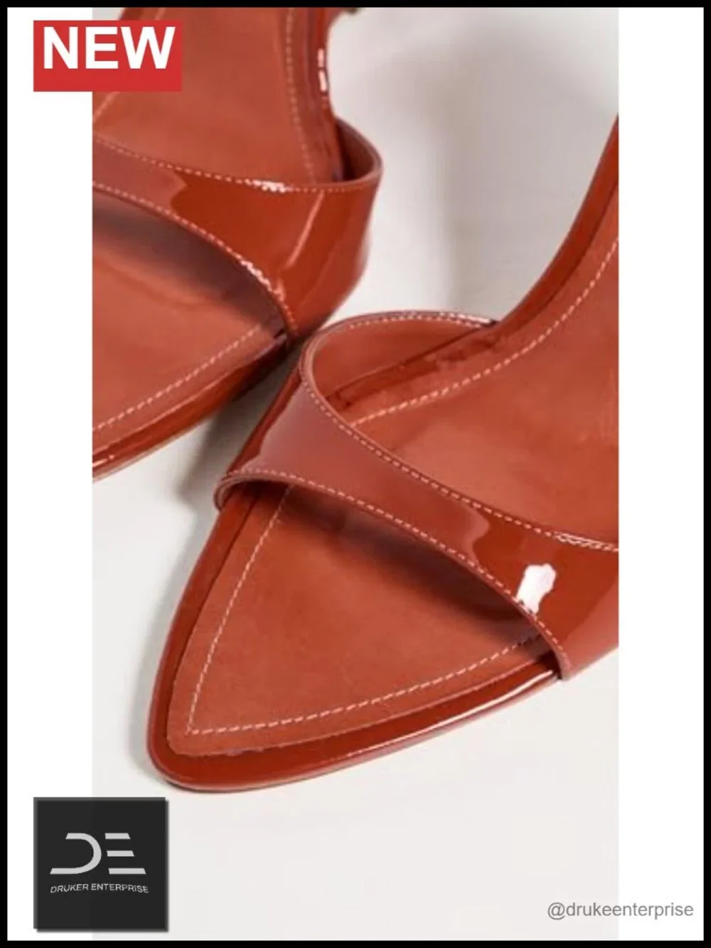 Leather Wedge Heels Open Toe Glossy Finish Buckle Ankle Strap Formal